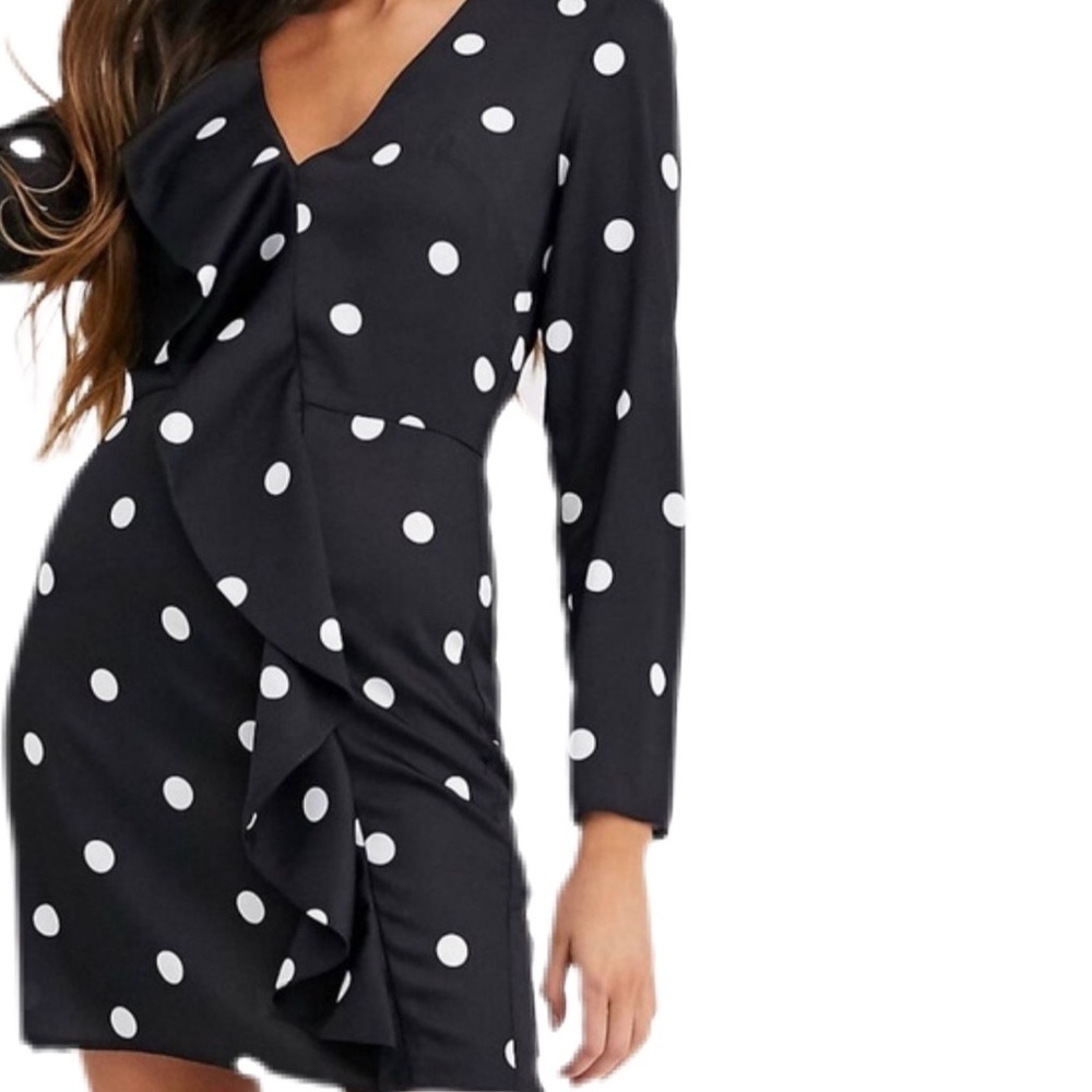 Nobody’s Child Black & White Polka Dot Mini Dress